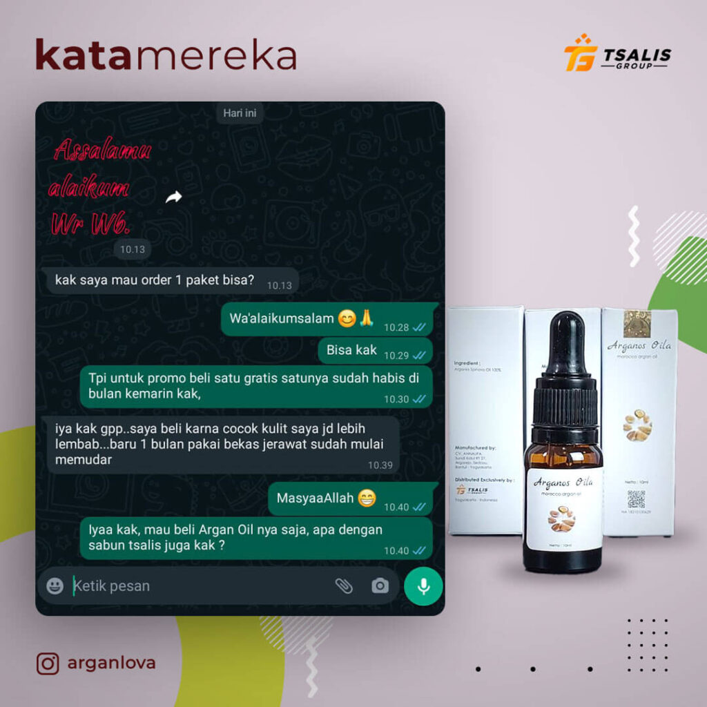 testimoni manfaat argan oil