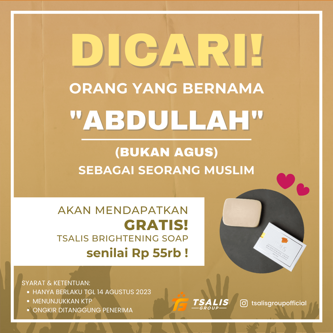 gratis sabun buat nama abdullah